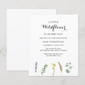 Papier Invitation du Baby shower du budget pour fille fle (Devant / Derrière)