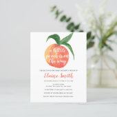 Papier Invitation du Baby shower Little Peach Budget (Debout devant)