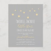 Papier Invitation du Baby shower Little Star Twinkle budg (Devant)