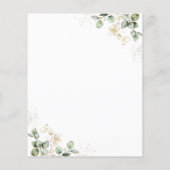 Papier Invitation du Bat mitzvah budgétaire | Eucalyptus  (Dos)