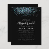 Papier Invitation du Bat mitzvah du budget de la Parties  (Devant / Derrière)