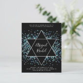 Papier Invitation du Bat mitzvah du budget Star of David (Debout devant)
