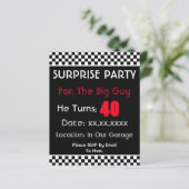 Papier Invitation du Black White Check Party (Debout devant)