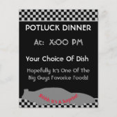 Papier Invitation du Black White Check Party (Dos)