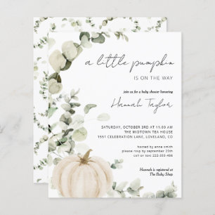 Papier Invitation du Citrouille Budget Eucalyptus Baby sh