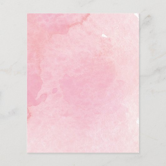 Papier Invitation du Fiançailles d'aquarelle du script bu (Dos)