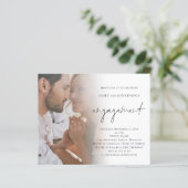 Papier Invitation du Fiançailles de code QR de la photo d (Debout devant)