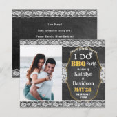 Papier Invitation du Fiançailles de photo en dentelle Élé (Devant / Derrière)