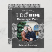 Papier Invitation du Fiançailles de photo en dentelle Élé (Devant / Derrière)