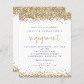 Papier Invitation du Fiançailles frontalier de la Parties (Devant / Derrière)