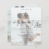 Papier Invitation du Fiançailles photo (Devant / Derrière)