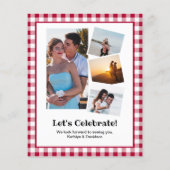 Papier Invitation du Fiançailles photo du budget (Dos)