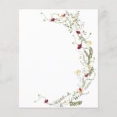 Papier Invitation du Fleur sauvage Boho Budget (Dos)