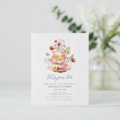 Papier Invitation du Fleur sauvage de la fête du thé nupt (Debout devant)