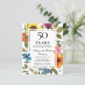 Papier Invitation du Fleur sauvage du budget 50e annivers (Debout devant)