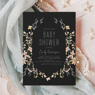 Papier Invitation du Fleur sauvage du budget Boho Baby sh