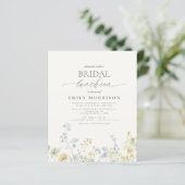 Papier Invitation du Fleur sauvage du déjeuner nuptial (Debout devant)