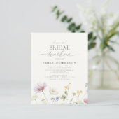 Papier Invitation du Fleur sauvage du déjeuner nuptial (Debout devant)