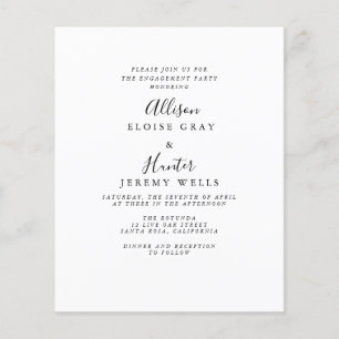 Papier Invitation du groupe d'engagement élégant