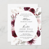 Papier Invitation du groupe d'engagement élégant (Devant / Derrière)