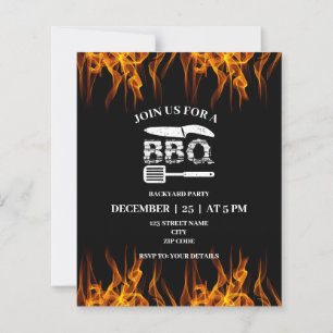 Papier Invitation du Jardin BBQ