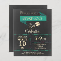 Invitation du Jour de la Saint Patrick du tableau