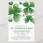 Papier Invitation du Jour de la Saint Patrick Shamrock am (Devant)