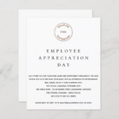Papier Invitation du logo Jour de l'appréciation des empl (Devant / Derrière)