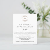 Papier Invitation du logo Jour de l'appréciation des empl (Debout devant)