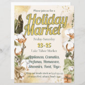 Papier Invitation du marché de Noël (Devant / Derrière)