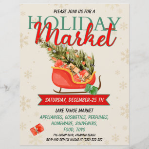 Papier Invitation du marché de Noël