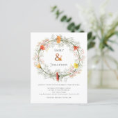 Papier Invitation du Mariage de automne de la couronne de (Debout devant)