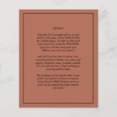 Papier Invitation du Mariage du budget (Dos)