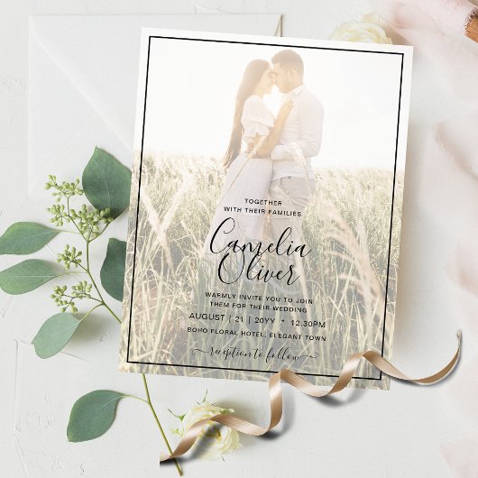 Papier Invitation du Mariage du budget