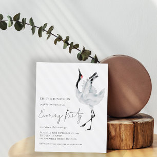 Papier Invitation du Mariage du soir de la grue budgétair