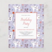 Papier Invitation du Motif de chat à un très bon budget (Devant)