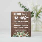 Papier INVITATION du parti BBQ Fête des pères Eucalyptus (Debout devant)