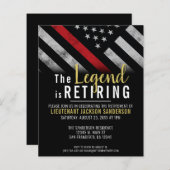 Papier Invitation du parti de retraite des pompiers du bu (Devant / Derrière)