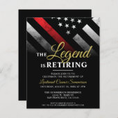 Papier Invitation du parti de retraite des pompiers du bu (Devant / Derrière)