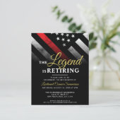 Papier Invitation du parti de retraite des pompiers du bu (Debout devant)
