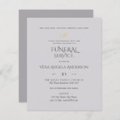 Papier INVITATION du service funéraire BUDGET avec verse (Devant / Derrière)