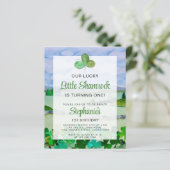 Papier Invitation du Shamrock du budget pour la première  (Debout devant)