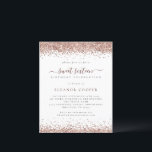 Papier Invitation du Sweet sixteen de Parties scintillant<br><div class="desc">Un rapport qualité-prix BUDGET alternative sur une taille plus petite 4, 5 x 5, 6" semi-brillant poids 110lbs, qui est d'une épaisseur similaire à une carte postale (cependant ne convient pas à l'utilisation comme carte postale.) VEUILLEZ NOTER qu'il ya UN invitation par feuille Budget Glam Rose Gold Parties scintillant Sweet...</div>