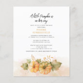 Papier Invitation d'un Baby shower d'automne un peu Citro (Devant)