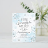 Papier Invitation d'un petit Baby shower budgétaire de fl (Debout devant)