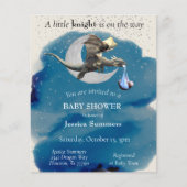 Papier Invitation d'un petit Baby shower de dragon cheval (Devant)