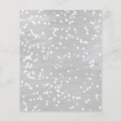 Papier Invitation d'un petit Baby shower gris Snowflake (Dos)