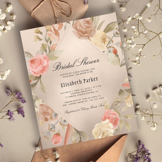 Papier Invitation élégante et BUDGETAIRE rose gold pour u