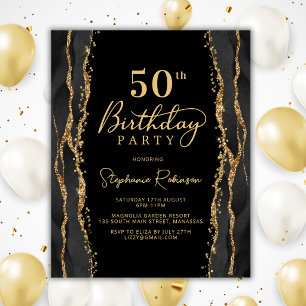 Papier Invitation élégante et économique pour 50e anniver