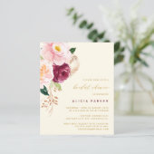 Papier Invitation élégante et économique pour une douche (Debout devant)